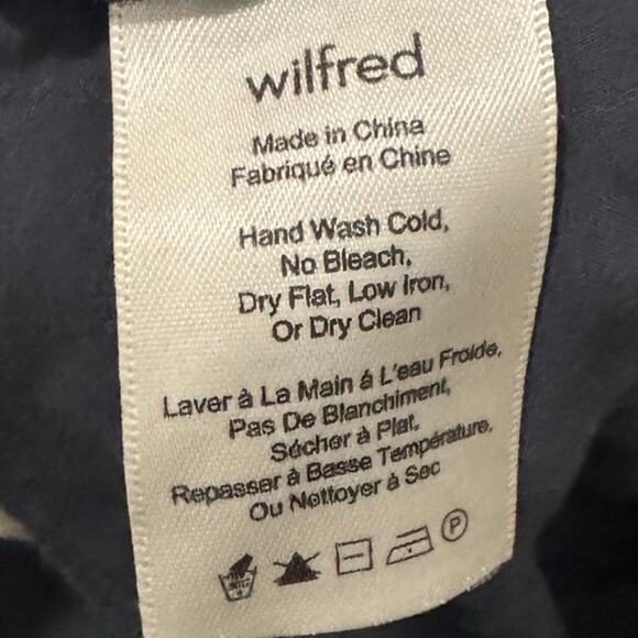 Aritzia Wilfred Gray Silk Blend Drawstring Pants Small Relaxed Tapered - Picture 5 of 8